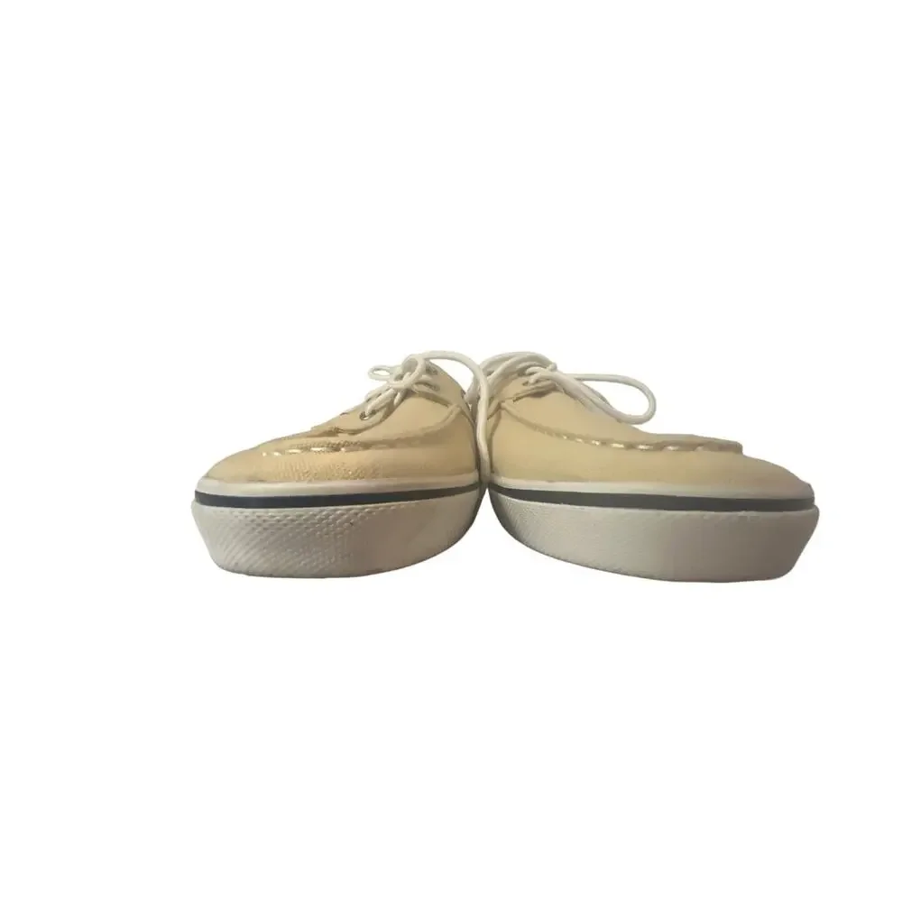 US Polo Assn Mens Canvas Boat Shoes Tan Beige Deck Nautical Old Money‎ Summer